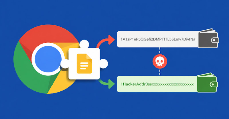Chiến dịch Silent Swap dùng tiện ích giả “Google Notes” để thay địa chỉ ví crypto