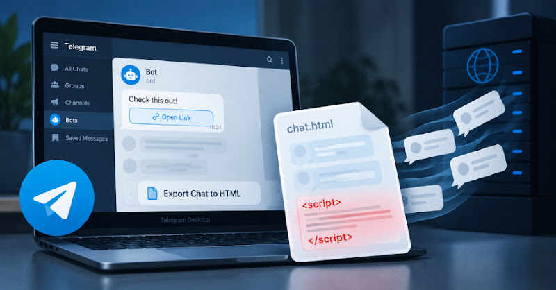 Lỗi Telegram Desktop cho phép JavaScript ẩn trong file HTML xuất chat
