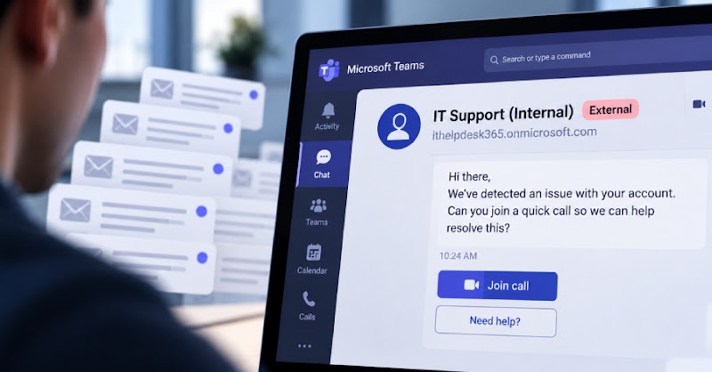 Kẻ tấn công dùng Microsoft Teams giả mạo IT để cài malware