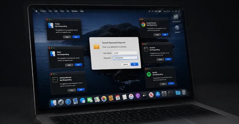 ClickLock: Infostealer macOS cưỡng ép người dùng nhập mật khẩu bằng vòng lặp tắt ứng dụng