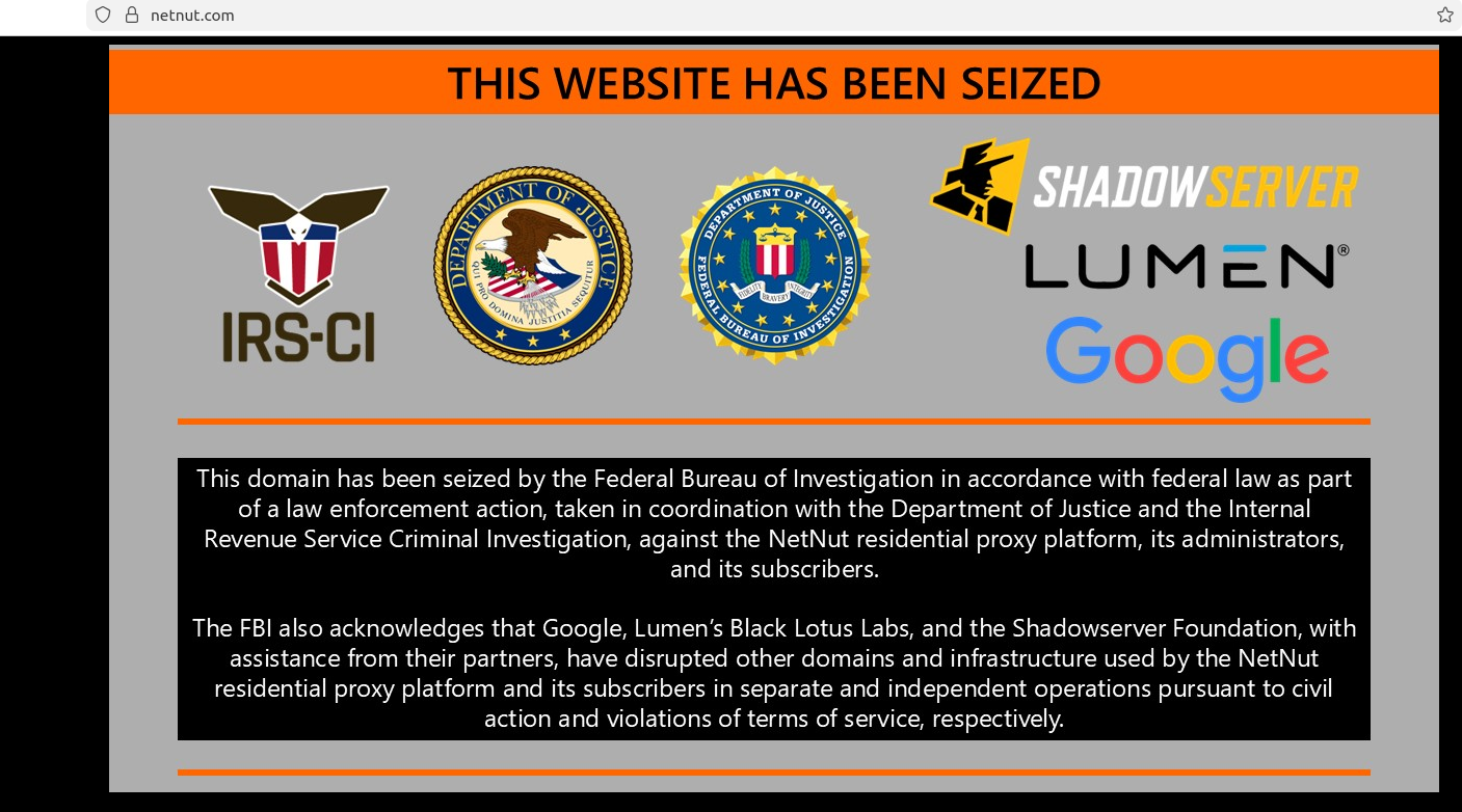 FBI thu giữ hàng trăm tên miền liên quan NetNut và botnet Popa