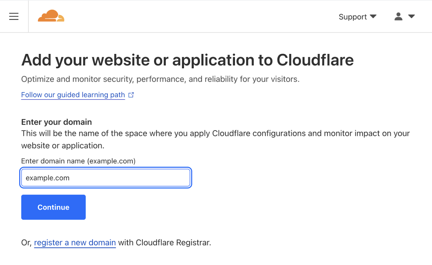 Cloudflare add domain