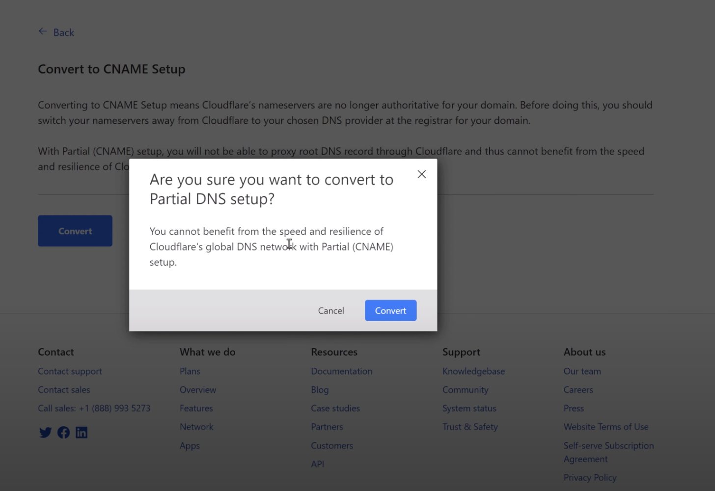 Convert to CNAME DNS Setup.