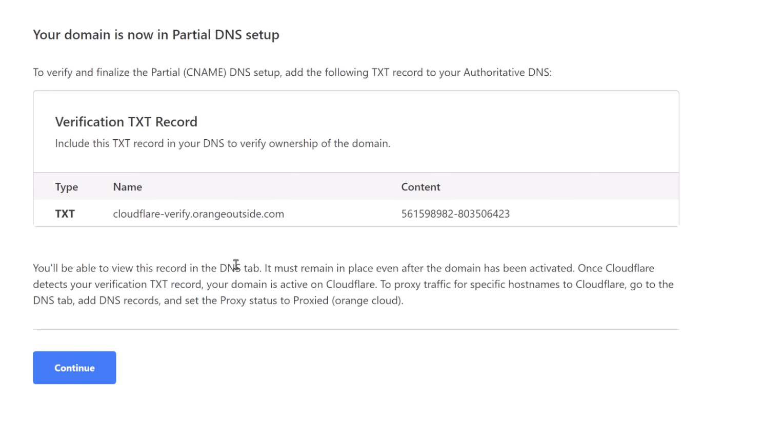 Convert to CNAME DNS Setup.