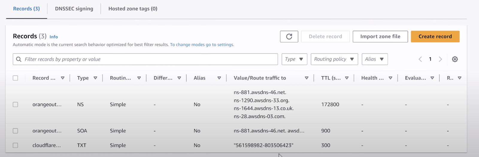 Authorative dns example - txt partial dns