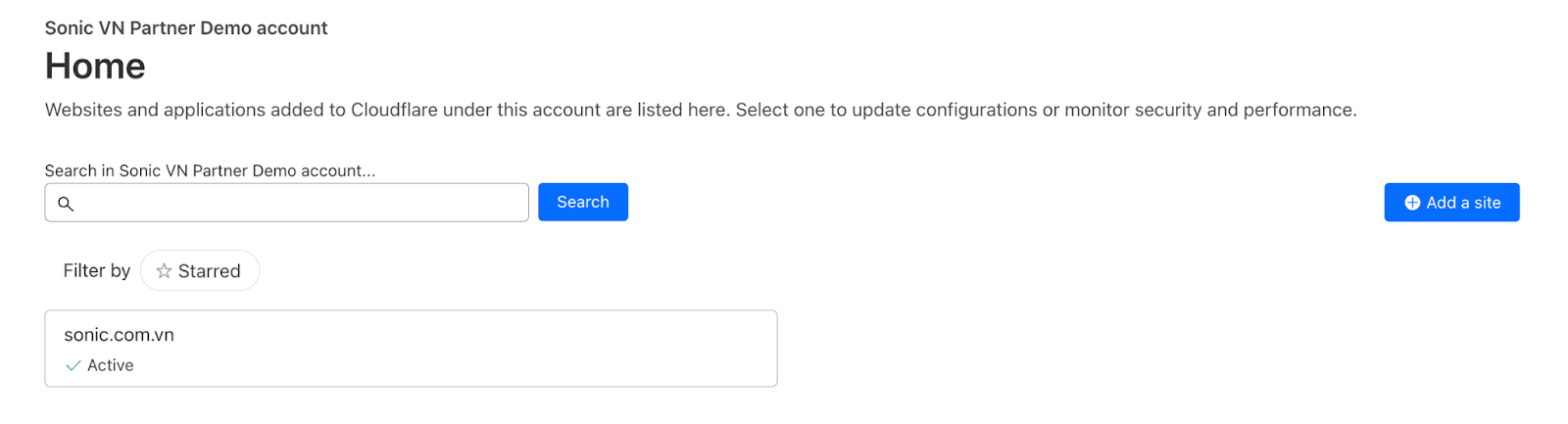Cloudflare dashboard-domain