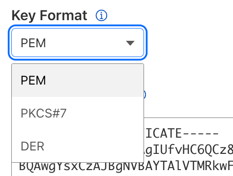 Cloudflare Key Format Origin Cert