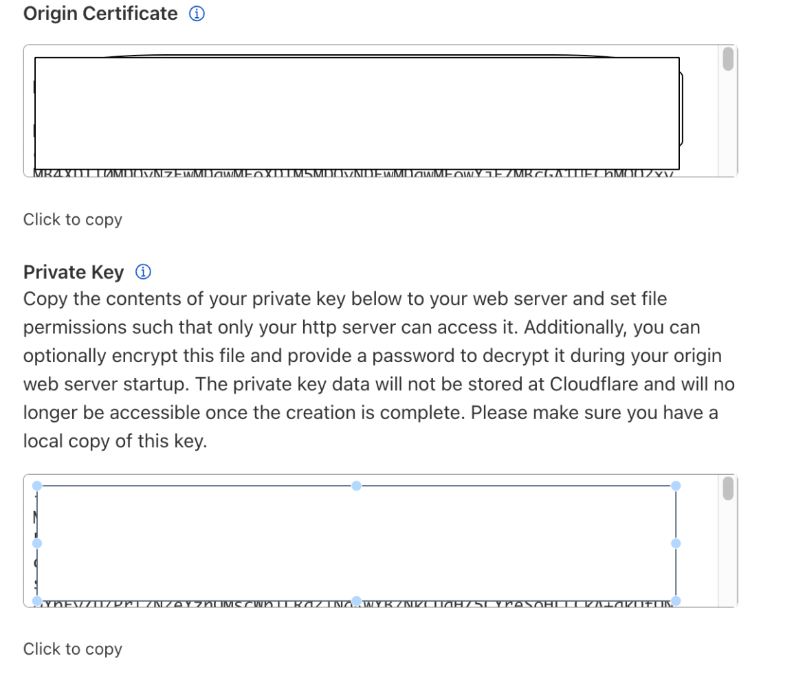 Cloudflare Key Format Origin Cert